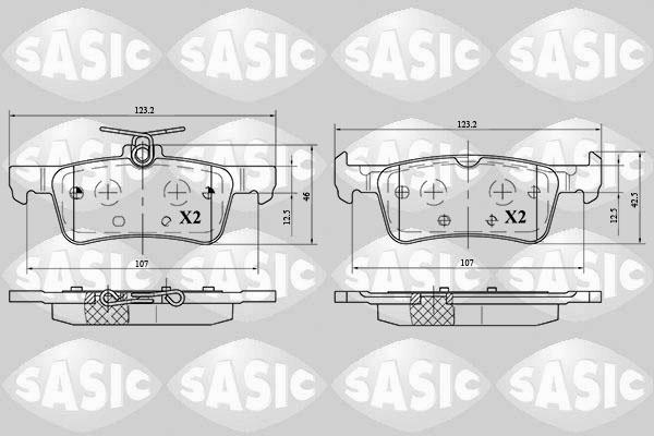 Sasic 6210053 - Тормозные колодки, дисковые, комплект autospares.lv