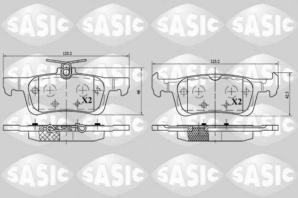 Sasic 6210052 - Тормозные колодки, дисковые, комплект autospares.lv