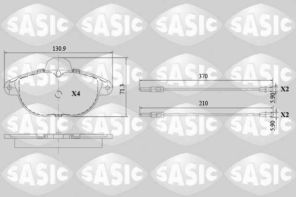 Sasic 6210068 - Тормозные колодки, дисковые, комплект autospares.lv