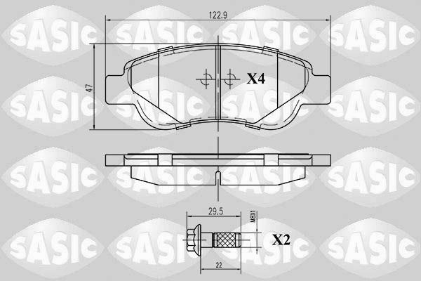 Sasic 6210006 - Тормозные колодки, дисковые, комплект autospares.lv