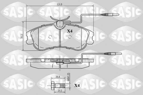 Sasic 6210007 - Тормозные колодки, дисковые, комплект autospares.lv