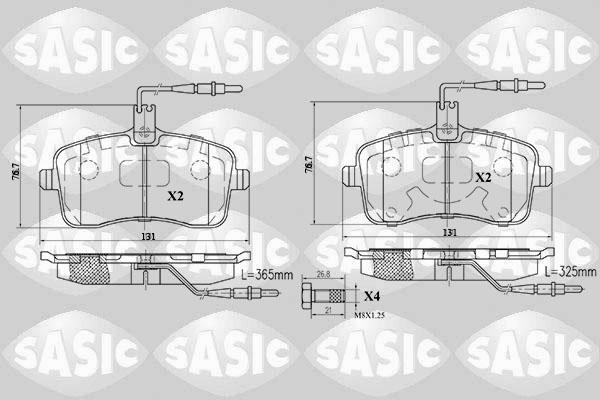 Sasic 6210019 - Тормозные колодки, дисковые, комплект autospares.lv