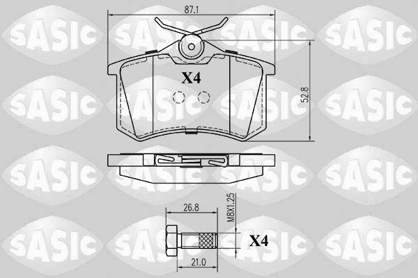 Sasic 6210014 - Тормозные колодки, дисковые, комплект autospares.lv