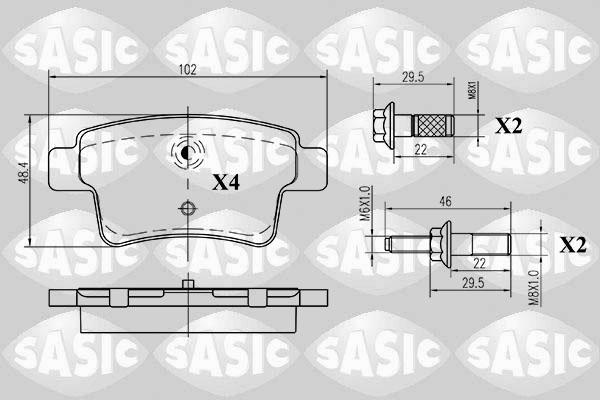 Sasic 6210018 - Тормозные колодки, дисковые, комплект autospares.lv