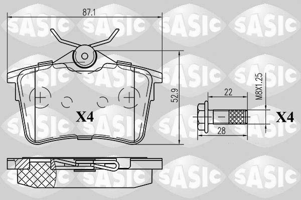 Sasic 6210038 - Тормозные колодки, дисковые, комплект autospares.lv