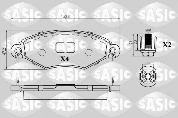 Sasic 6210033 - Тормозные колодки, дисковые, комплект autospares.lv