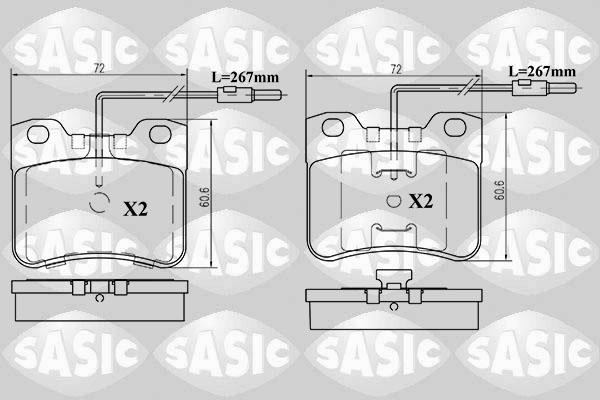 Sasic 6210024 - Тормозные колодки, дисковые, комплект autospares.lv