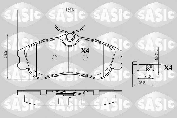 Sasic 6210026 - Тормозные колодки, дисковые, комплект autospares.lv