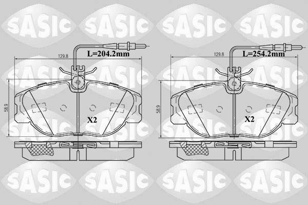 Sasic 6210028 - Тормозные колодки, дисковые, комплект autospares.lv