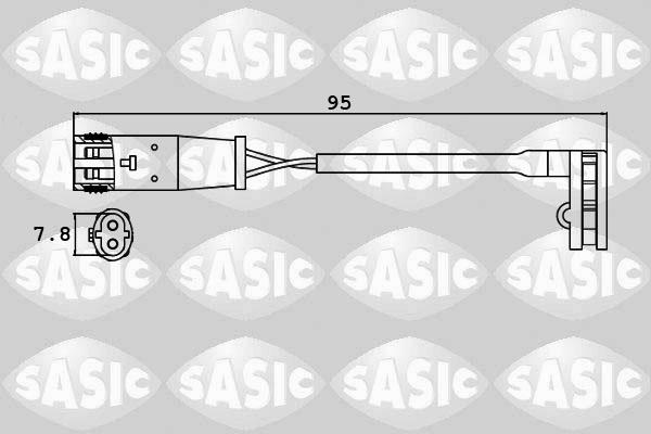 Sasic 6236008 - Сигнализатор, износ тормозных колодок autospares.lv