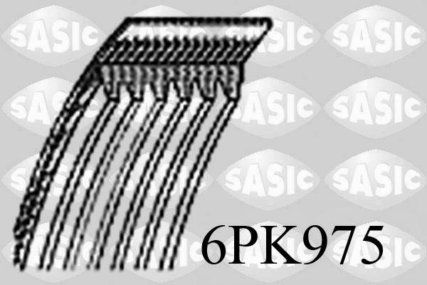 Sasic 6PK975 - Поликлиновой ремень autospares.lv