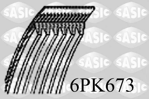 Sasic 6PK673 - Поликлиновой ремень autospares.lv