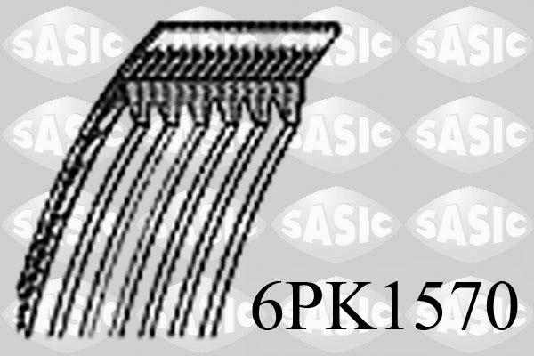 Sasic 6PK1570 - Поликлиновой ремень autospares.lv