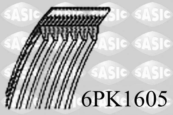 Sasic 6PK1605 - Поликлиновой ремень autospares.lv