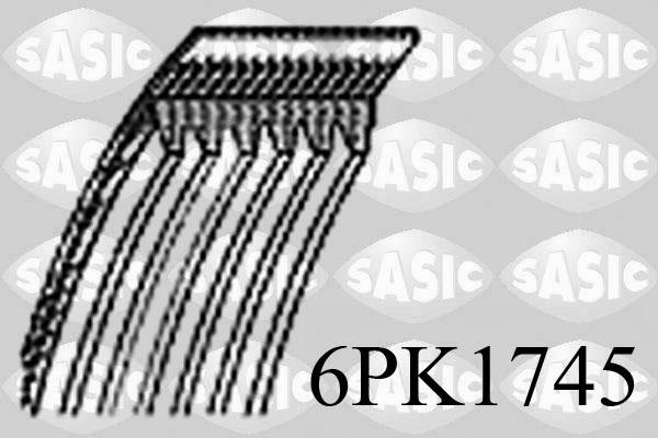 Sasic 6PK1745 - Поликлиновой ремень autospares.lv