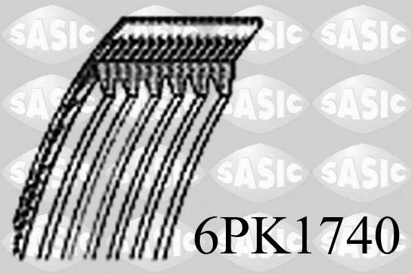 Sasic 6PK1740 - Поликлиновой ремень autospares.lv