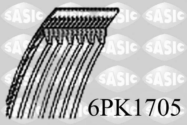 Sasic 6PK1705 - Поликлиновой ремень autospares.lv