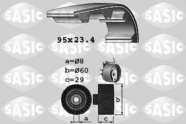 Sasic 1754009 - Комплект зубчатого ремня ГРМ autospares.lv