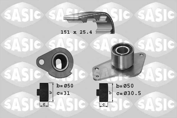 Sasic 1754015 - Комплект зубчатого ремня ГРМ autospares.lv