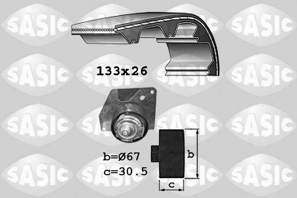 Sasic 1754025 - Комплект зубчатого ремня ГРМ autospares.lv