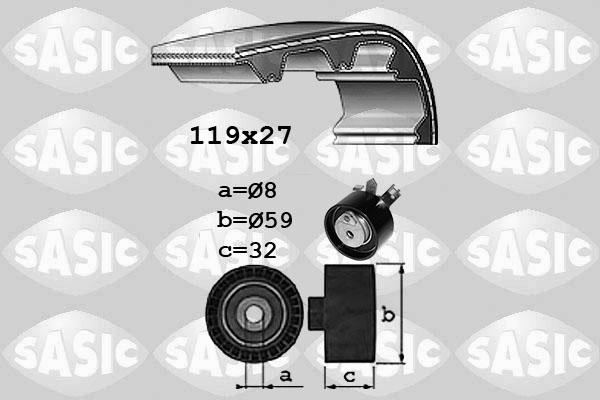 Sasic 1754026 - Комплект зубчатого ремня ГРМ autospares.lv