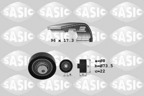 Sasic 1754022 - Комплект зубчатого ремня ГРМ autospares.lv