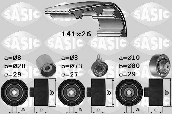 Sasic 1756049 - Комплект зубчатого ремня ГРМ autospares.lv