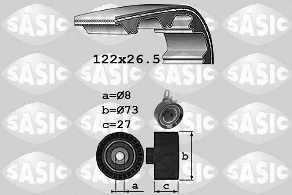 Sasic 1756041 - Комплект зубчатого ремня ГРМ autospares.lv