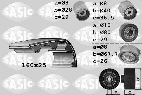 Sasic 1756059 - Комплект зубчатого ремня ГРМ autospares.lv