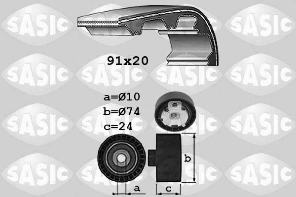 Sasic 1756055 - Комплект зубчатого ремня ГРМ autospares.lv