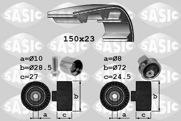 Sasic 1756053 - Комплект зубчатого ремня ГРМ autospares.lv