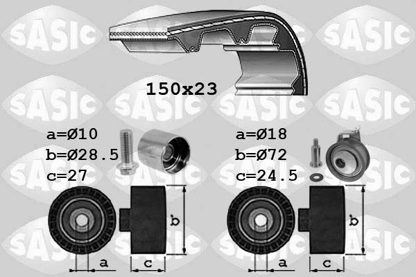 Sasic 1756052 - Комплект зубчатого ремня ГРМ autospares.lv