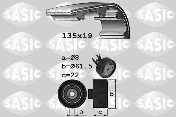 Sasic 1756057 - Комплект зубчатого ремня ГРМ autospares.lv