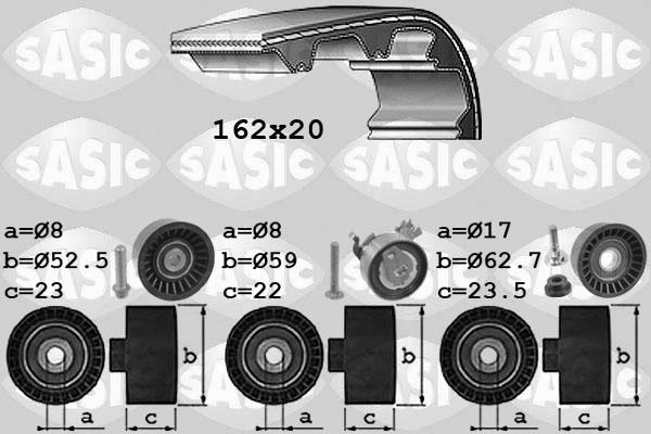 Sasic 1756064 - Комплект зубчатого ремня ГРМ autospares.lv