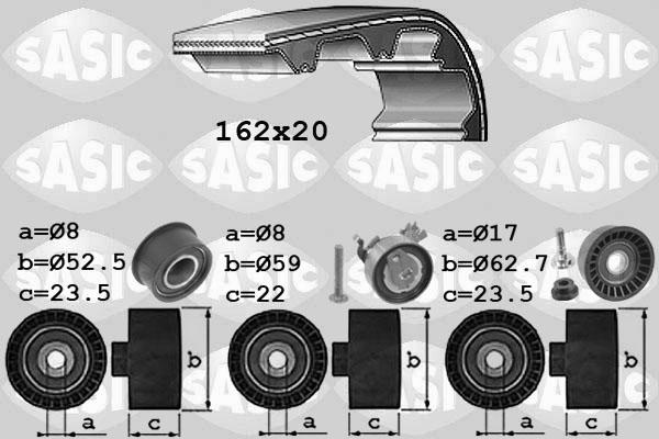 Sasic 1756065 - Комплект зубчатого ремня ГРМ autospares.lv