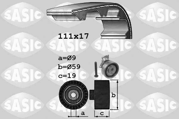 Sasic 1756061 - Комплект зубчатого ремня ГРМ autospares.lv
