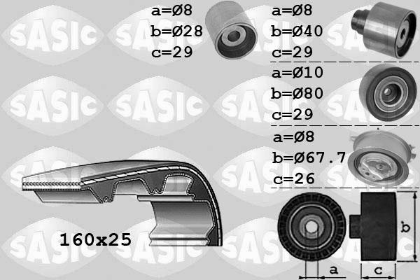 Sasic 1756068 - Комплект зубчатого ремня ГРМ autospares.lv