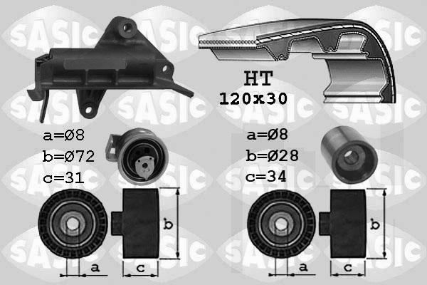 Sasic 1756019 - Комплект зубчатого ремня ГРМ autospares.lv