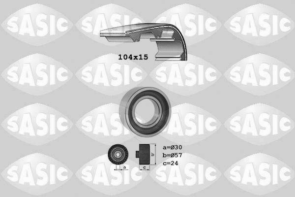 Sasic 1756015 - Комплект зубчатого ремня ГРМ autospares.lv