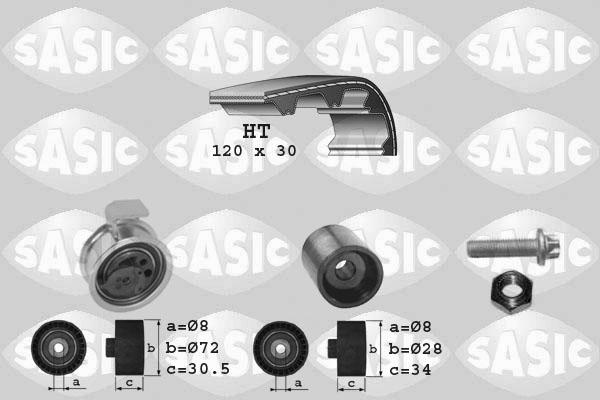 Sasic 1756013 - Комплект зубчатого ремня ГРМ autospares.lv