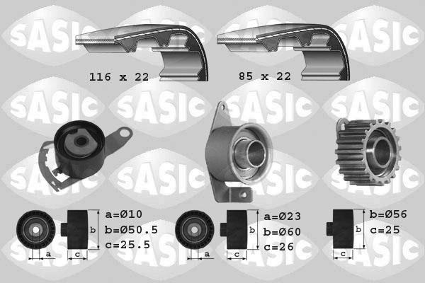 Sasic 1756012 - Комплект зубчатого ремня ГРМ autospares.lv