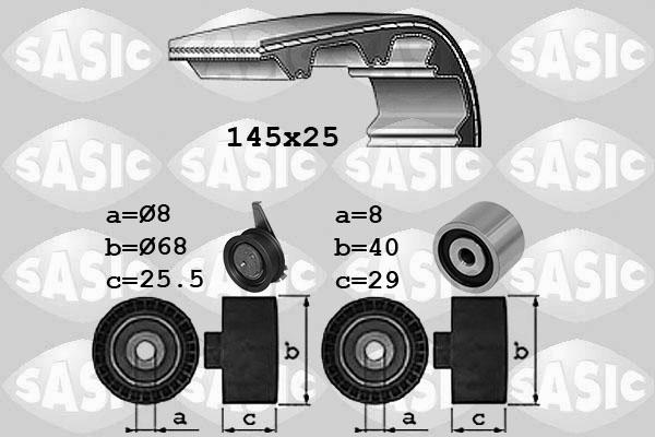 Sasic 1756085 - Комплект зубчатого ремня ГРМ autospares.lv