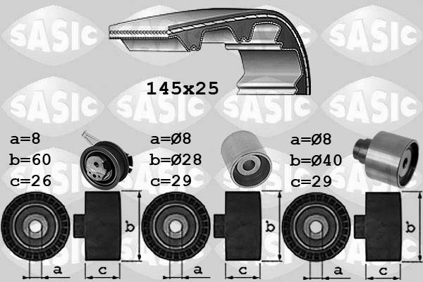 Sasic 1756087 - Комплект зубчатого ремня ГРМ autospares.lv