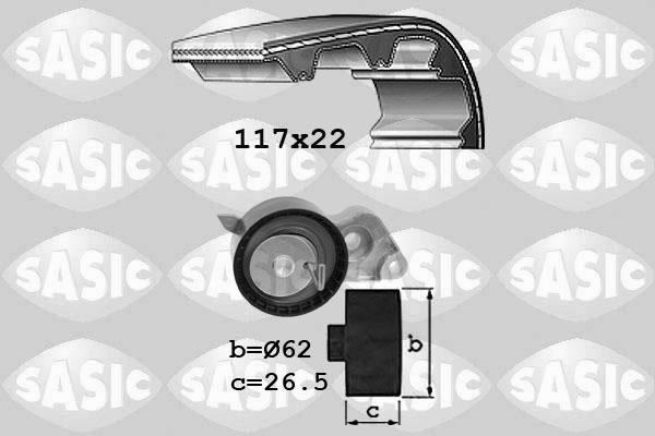 Sasic 1756034 - Комплект зубчатого ремня ГРМ autospares.lv