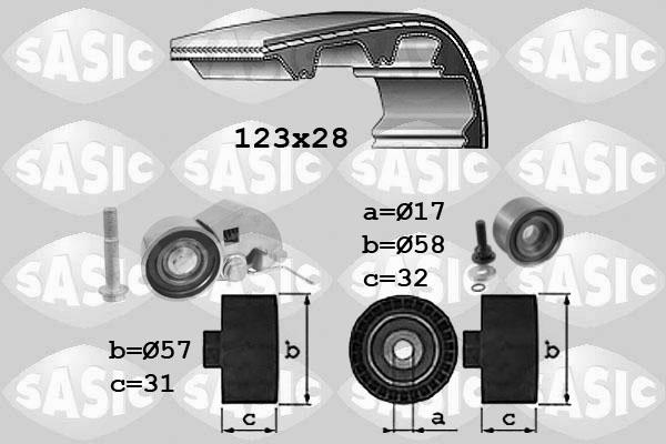 Sasic 1756030 - Комплект зубчатого ремня ГРМ autospares.lv