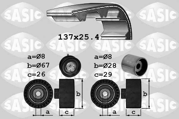 Sasic 1756038 - Комплект зубчатого ремня ГРМ autospares.lv