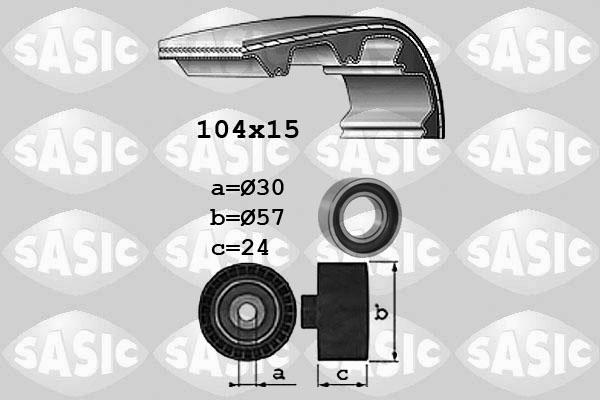 Sasic 1756032 - Комплект зубчатого ремня ГРМ autospares.lv