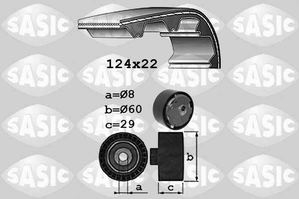 Sasic 1756029 - Комплект зубчатого ремня ГРМ autospares.lv