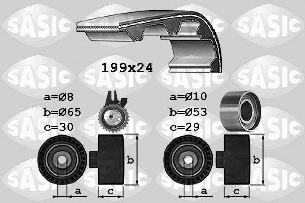 Sasic 1756024 - Комплект зубчатого ремня ГРМ autospares.lv