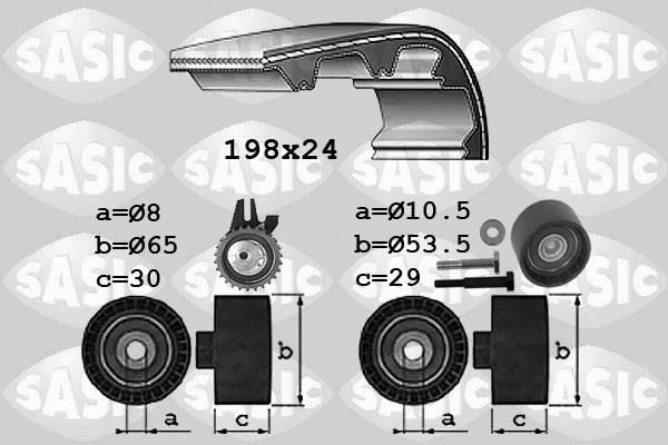 Sasic 1756025 - Комплект зубчатого ремня ГРМ autospares.lv